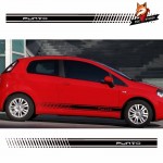 2pcs Car Auto Sport Styling Vinyl car door side sticker vinyl body decal racing stripe sticker for Fiat Punto Car accessories